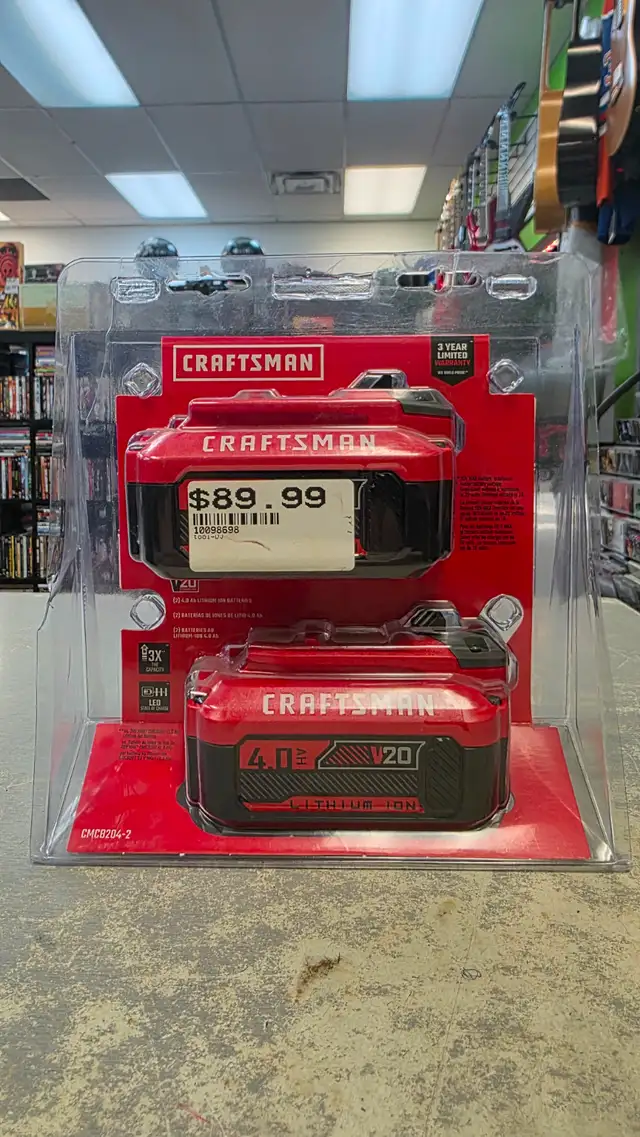 Craftsman V20 4.0Ah Battery 2-Pack CMCB204-2 - BRAND NEW