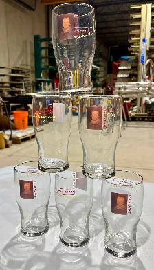 Set Of Six "Shakespeare" Themed Beer Glasses ("The Bard’s Beer")