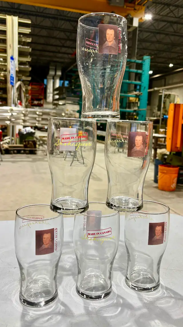 Set Of Six "Shakespeare" Themed Beer Glasses ("The Bard’s Beer") - Photo 5