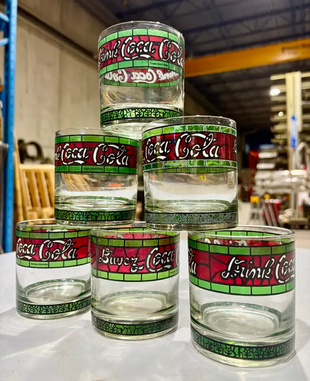 Vintage Set Of "Coca Cola" Drinking Glass Tumblers (MINT!)