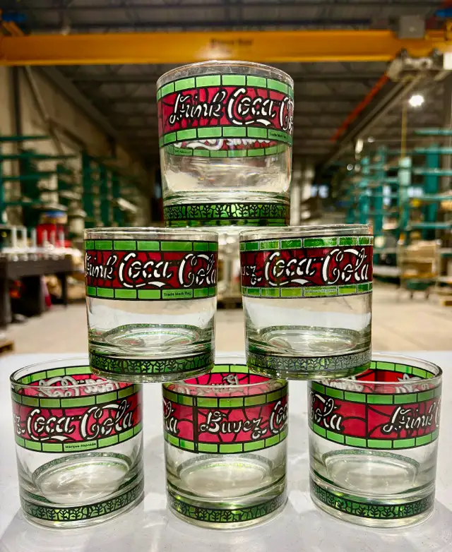 Vintage Set Of "Coca Cola" Drinking Glass Tumblers (MINT!) - Photo 2