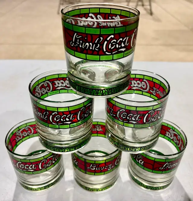 Vintage Set Of "Coca Cola" Drinking Glass Tumblers (MINT!) - Photo 4