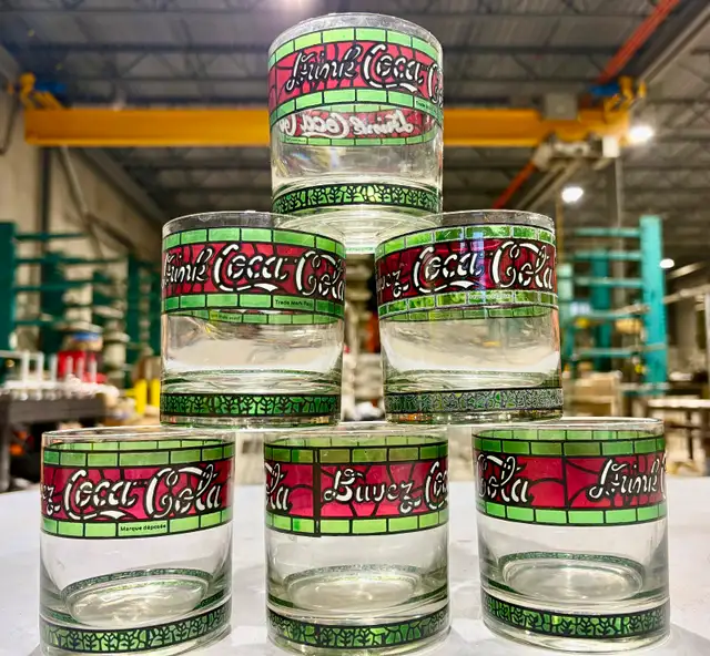 Vintage Set Of "Coca Cola" Drinking Glass Tumblers (MINT!) - Photo 5