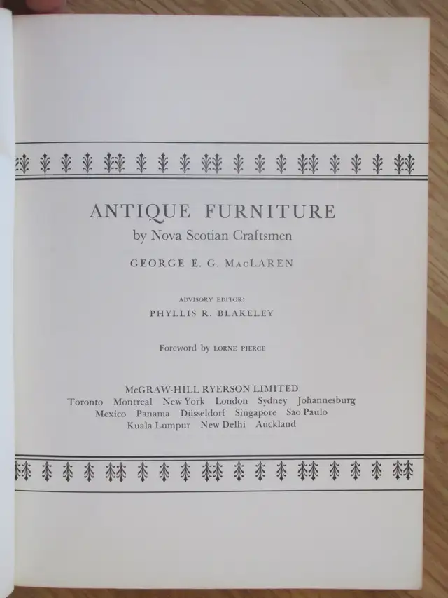 ANTIQUE FURNITURE by George MacLaren - 1975 SC - Photo 2