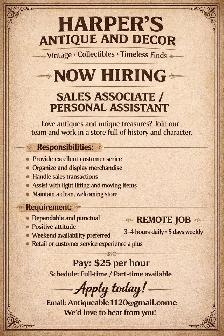 SALES ASSOCIATE / ASSISTANT
