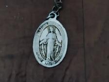 Catholic Rosary pocket red and clear beads 11 Inch’s Long - Photo 2