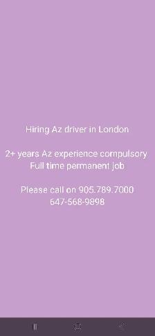 Hiring AZ driver in London(Local)