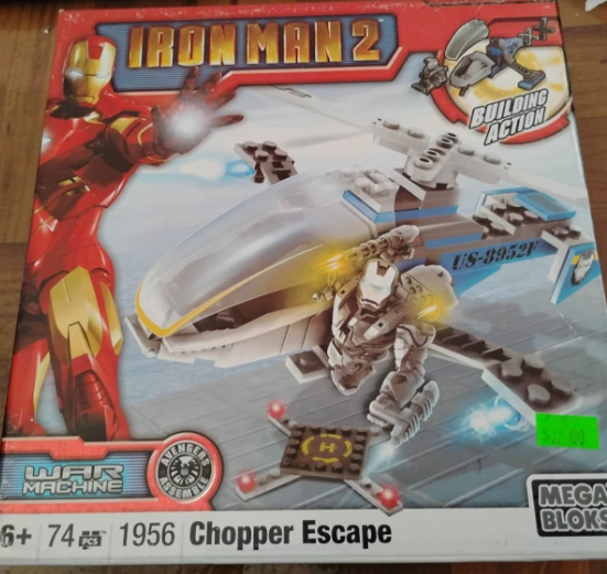New Vintage 2010 Mega Bloks Iron Man 2 1956 Chopper Escape