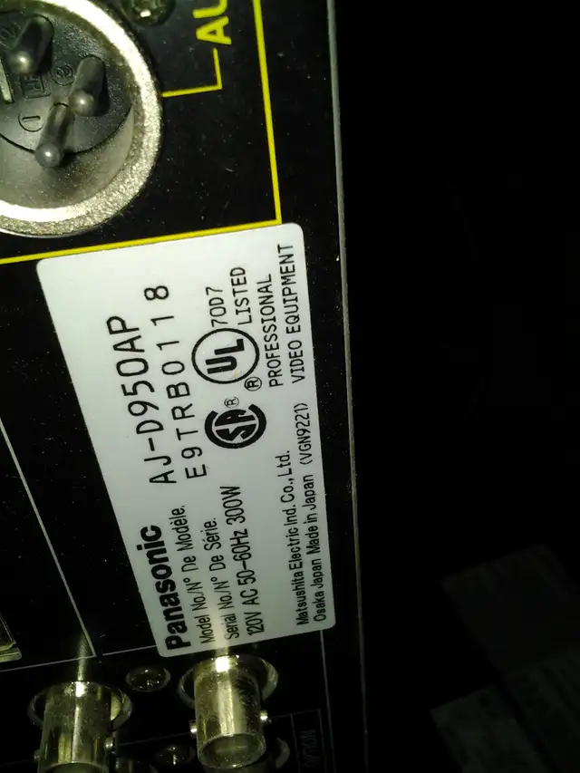 Panasonic AJ-D950 DVCPRO 50 Player  HUGE pro video SALE