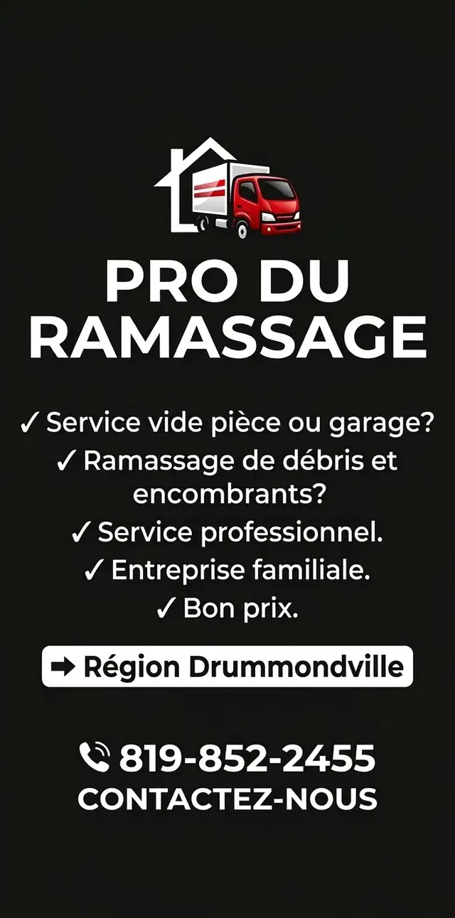Pro Du Ramassage  | Service Rapide à Drummondville