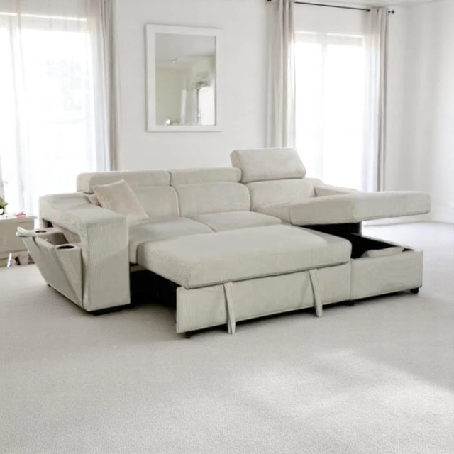 Elegant New Sleeper Sectional Sofa With USB Port Grand Sale - Photo 4