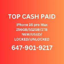 iphone 16/16pro/16promax USED 512GB CASH PAID!