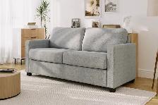 PULL-OUT PREMIUM SOFA BED WITH POCKET COIL MATTRESS ( GREY)