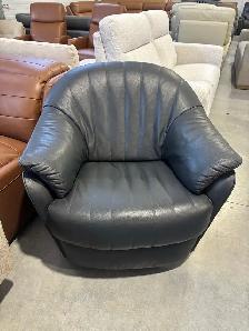Natuzzi leather swivel gliders