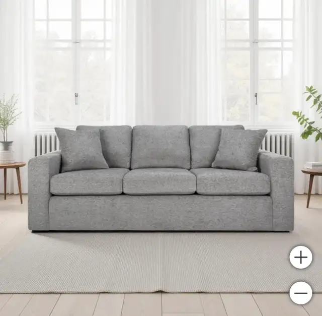 Grey fabric sofa - Photo 3