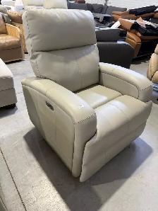 Leather glider power recliner