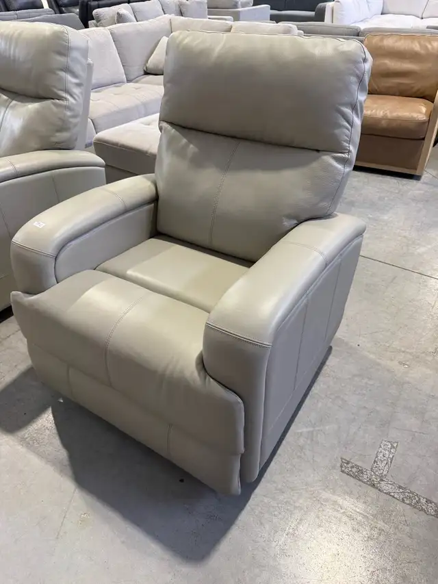 Leather glider power recliner - Photo 2