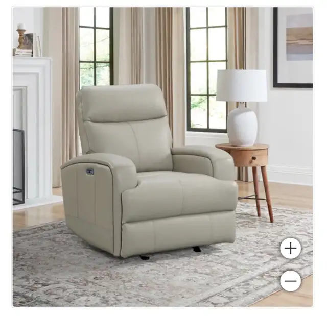 Leather glider power recliner - Photo 3