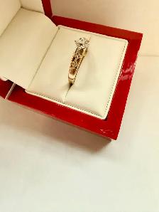 Women's 10K Gold Diamond Engagement Ring~Size 11 - Photo 2