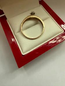Women's 10K Gold Diamond Engagement Ring~Size 11 - Photo 3