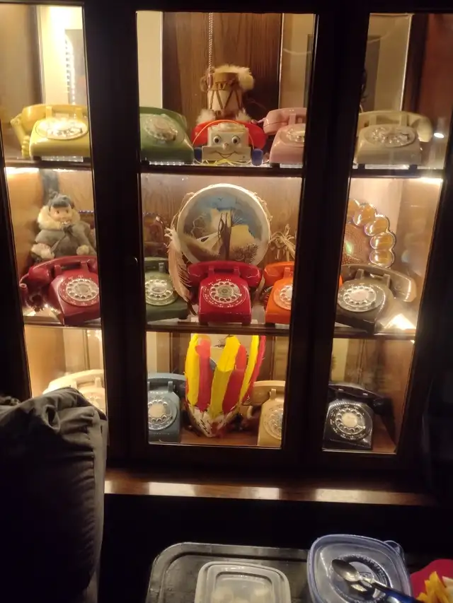 Vintage rotary dial phone collection 13 different colours