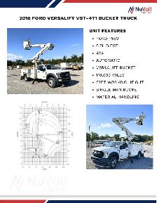 2018 Ford F550 Versalift VST-471 Bucket Truck