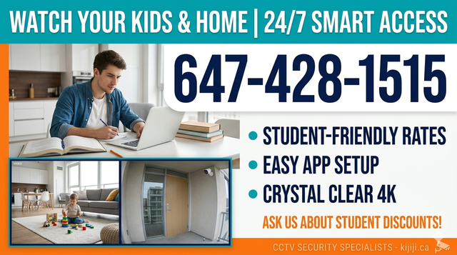 24/7 Home Security | Crystal Clear 4K |  CALL  647-428-1515