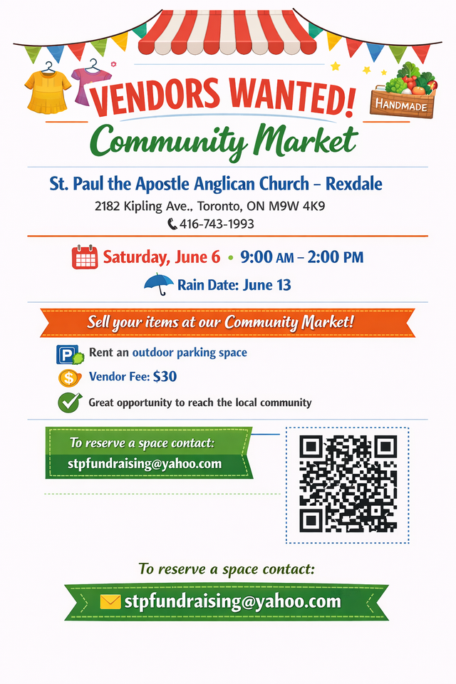 Vendors Wanted for Community Market