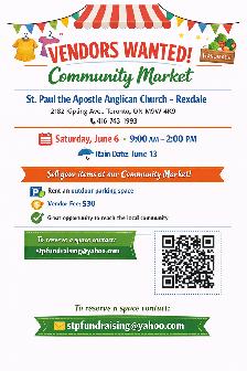 Vendors Wanted for Community Market
