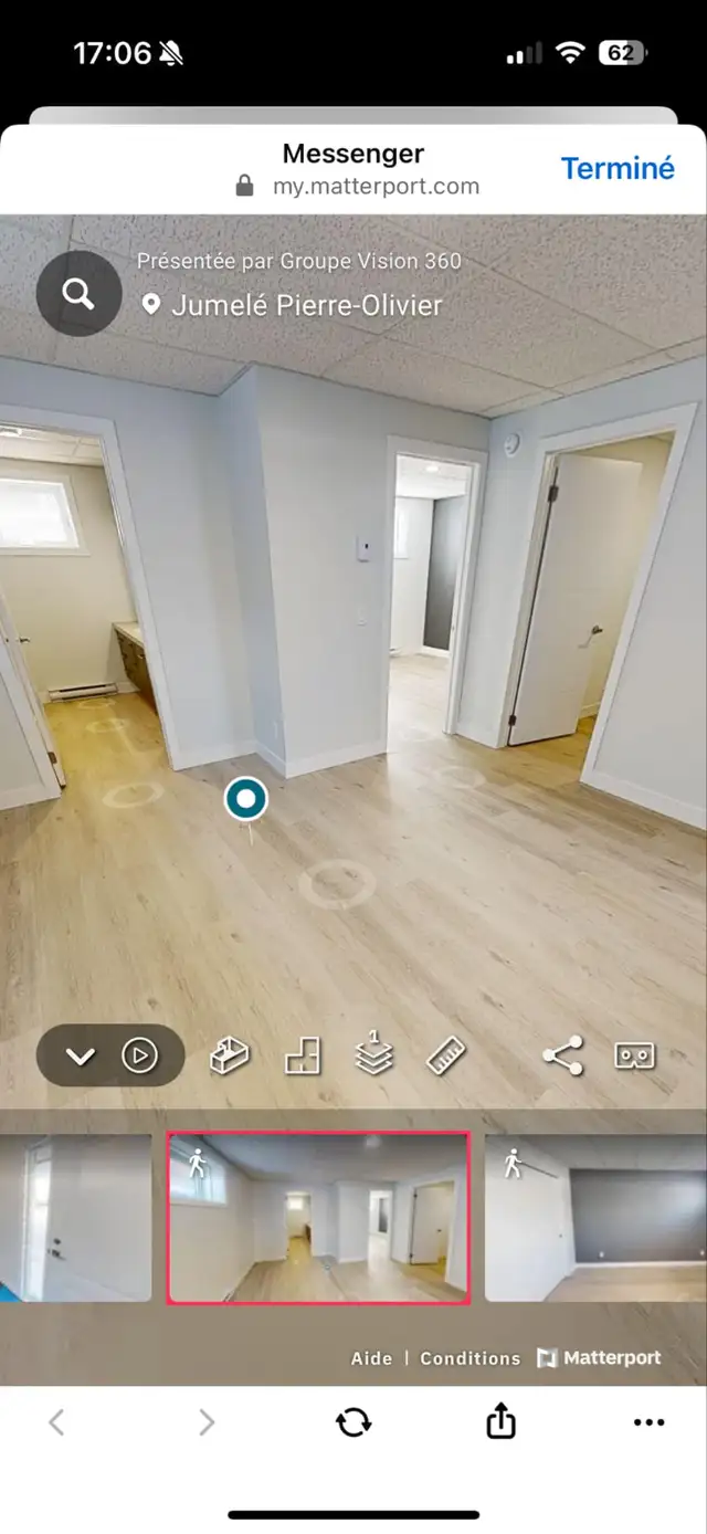 Jumelé de 3 chambres et deux salles de bain complète