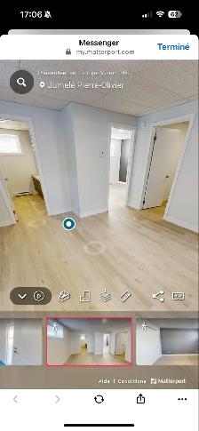 Jumelé de 3 chambres et deux salles de bain complète