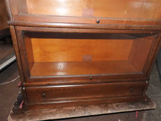 Antique barrister bookcase 4 glass windows restored profesionaly - Photo 4