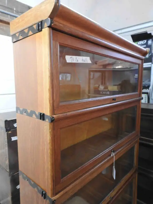 Antique barrister bookcase 5 windows, restored professionally - Photo 3