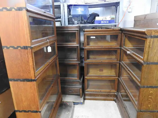 Antique barrister bookcase 5 windows, restored professionally - Photo 4