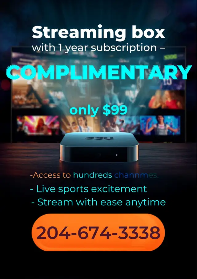 Streaming Box with 1-Year Subscription – Only $99!