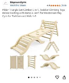 Pikler Wooden Climbing Set - Photo 4
