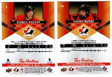 2026 Tim Hortons SET of 2 SHORT PRINT BASE CARDS - CROSBY/NURSE - Photo 2