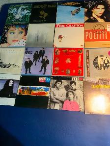 Vinyl records. Rock, pop, punk, new wave, classic rock, country
