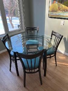 Glass Kitchen Table and Chairs