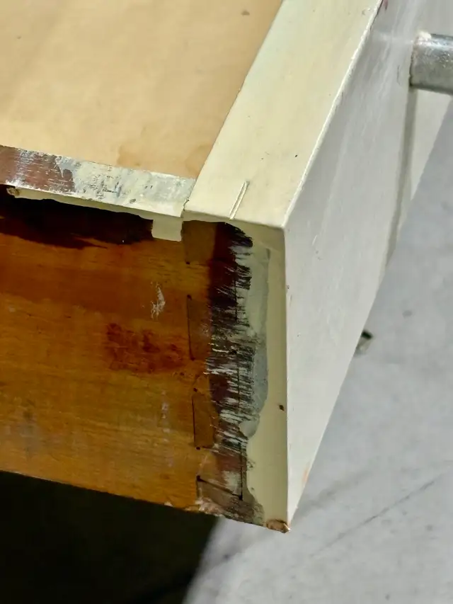 Antique White Distressed Three Tier Barrister Bookcase - Photo 4