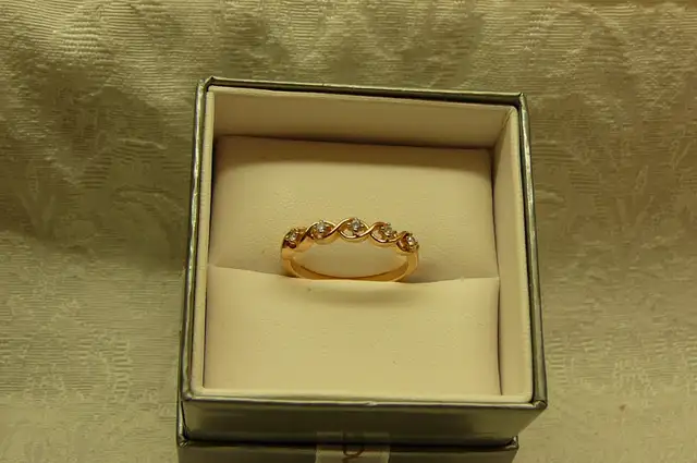 BAGUE semi-éternité en acier inoxydable ( 9 ) - Photo 3