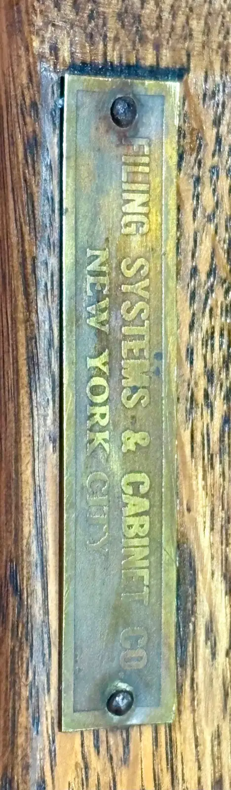 Antique Oak Library Card Catalog Cabinet (w Four Drawers) - Photo 4