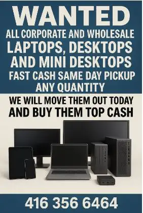 Corporate Laptops & Desktops & Mini Pc – Fast Cash Today!