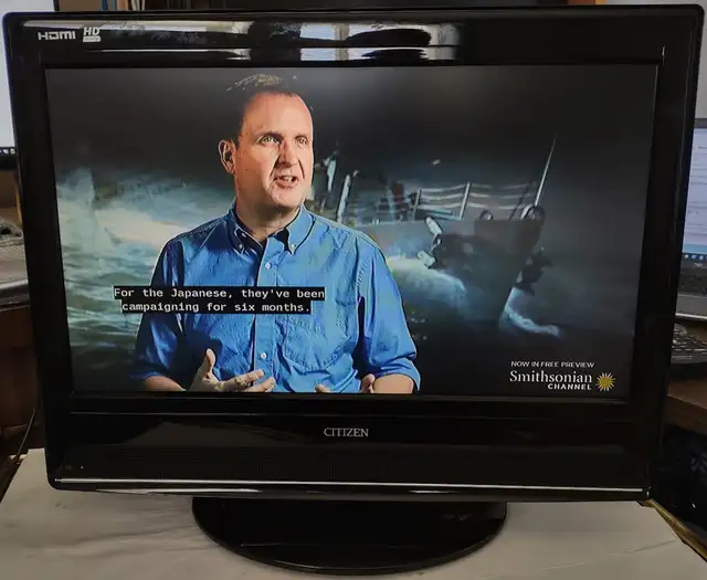 Citizen 18' TV with original remote and adapter.