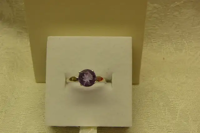 Bague en Argent 925. sertie d'une AMÉTHYSTE  ( 7.5 ) - Photo 3