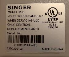 Singer 4411 heavy duty sewing machine - Photo 2