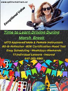 New Drivers Learning -G2-G-March Break Promotion-