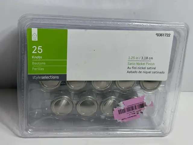 Cabinet Knobs 25 Pack – Satin Nickel 1.25" (New) - Photo 4