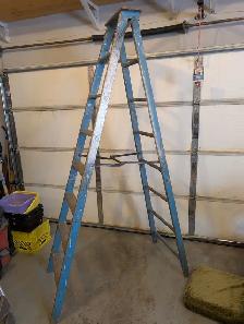 8’ Electrician wooden ladder Heavy duty
