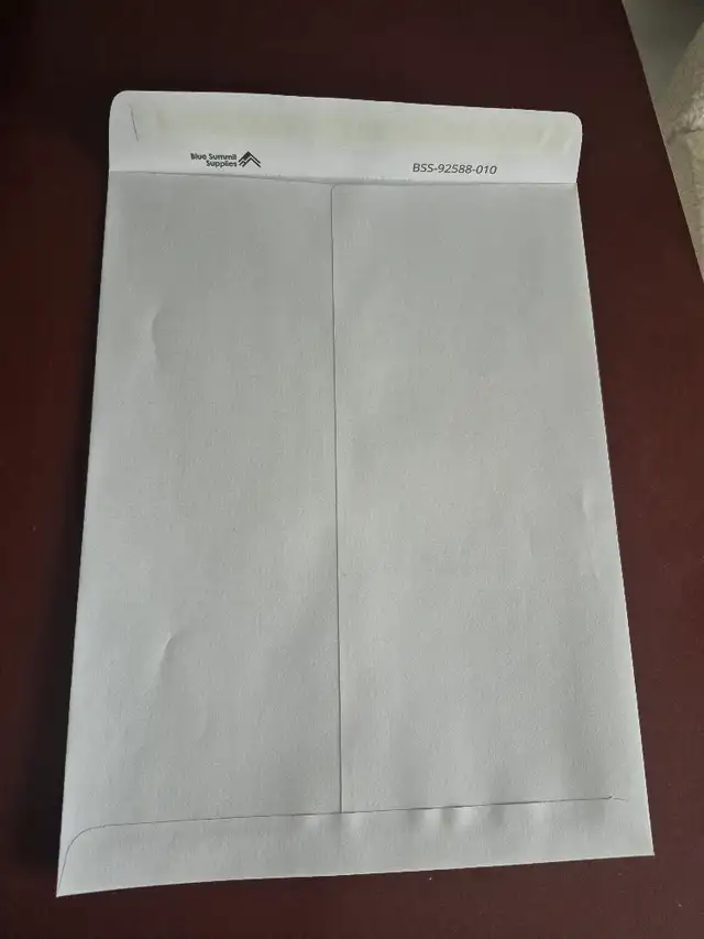 Blue Summit 9" x 12" White Security Envelopes (100 in a box) - Photo 2